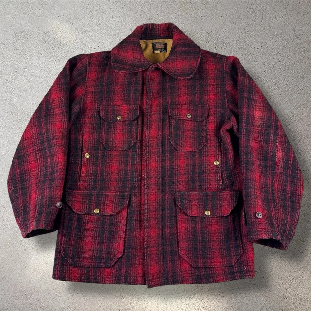 Vintage 40s/50s Woolrich Mackinaw Jacket Sz 40 503 Buffalo Plaid Great‎ Shape